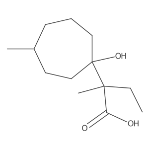 2-(1-Hydroxy-4-methylcycloheptyl)-2-methylbutanoic acid Structure