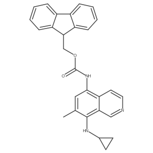 9H-fluoren-9-ylmethyl N-[8-(cyclopropylamino)-7-methylisoquinolin-5-yl]carbamate结构式