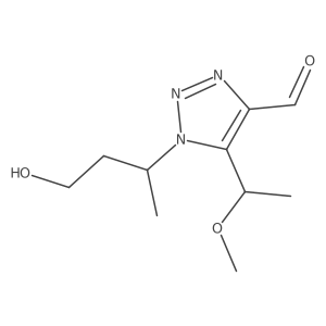 1-(4-hydroxybutan-2-yl)-5-(1-methoxyethyl)-1H-1,2,3-triazole-4-carbaldehyde结构式
