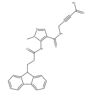 4-{[5-({[(9H-fluoren-9-yl)methoxy]carbonyl}amino)-1-methyl-1H-pyrazol-4-yl]formamido}but-2-ynoic acid结构式