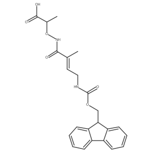 2-{[4-({[(9H-fluoren-9-yl)methoxy]carbonyl}amino)-2-methylbut-2-enamido]oxy}propanoic acid结构式