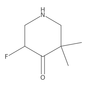 5-Fluoro-3,3-dimethylpiperidin-4-one结构式