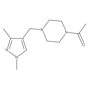 1-(4-((1,3-dimethyl-1H-pyrazol-4-yl)methyl)piperazin-1-yl)ethan-1-one结构式