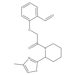 2-[2-[2-(4-Methyl-1,3-thiazol-2-yl)piperidin-1-yl]-2-oxoethoxy]benzaldehyde结构式