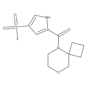 5-{8-Oxa-5-azaspiro[3.5]nonane-5-carbonyl}-1h-pyrrole-3-sulfonyl fluoride结构式