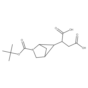 2-[(1S,4R)-2-[(tert-butoxy)carbonyl]-2-azabicyclo[2.1.1]hexan-5-yl]butanedioic acid Structure
