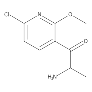 2-Amino-1-(6-chloro-2-methoxypyridin-3-yl)propan-1-one Structure