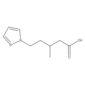 3-methyl-5-(1H-pyrazol-1-yl)pentanoic acid Structure