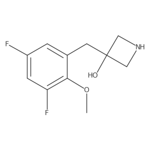3-[(3,5-Difluoro-2-methoxyphenyl)methyl]azetidin-3-ol Structure