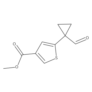 Methyl 5-(1-formylcyclopropyl)thiophene-3-carboxylate结构式