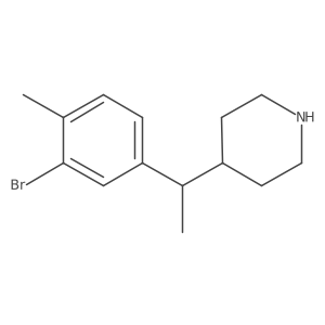 4-[1-(3-Bromo-4-methylphenyl)ethyl]piperidine结构式