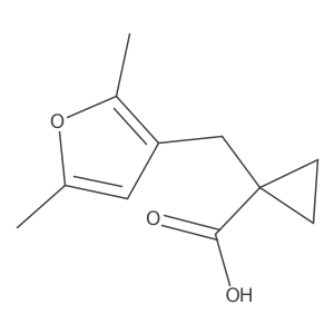 1-[(2,5-Dimethylfuran-3-yl)methyl]cyclopropane-1-carboxylic acid结构式