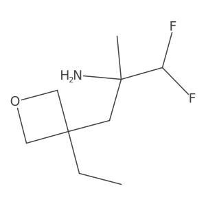 3-(3-Ethyloxetan-3-yl)-1,1-difluoro-2-methylpropan-2-amine Structure