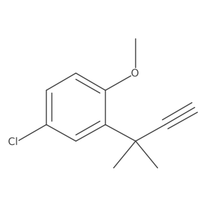 4-Chloro-1-methoxy-2-(2-methylbut-3-yn-2-yl)benzene结构式