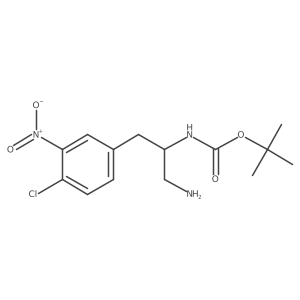 tert-butyl N-[1-amino-3-(4-chloro-3-nitrophenyl)propan-2-yl]carbamate Structure