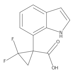 2,2-difluoro-1-(1H-indol-7-yl)cyclopropane-1-carboxylic acid Structure