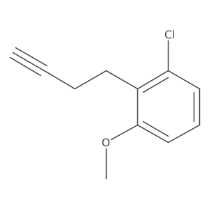 2-(But-3-yn-1-yl)-1-chloro-3-methoxybenzene Structure