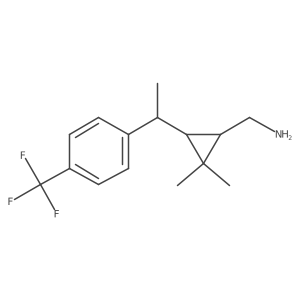 (2,2-Dimethyl-3-{1-[4-(trifluoromethyl)phenyl]ethyl}cyclopropyl)methanamine Structure