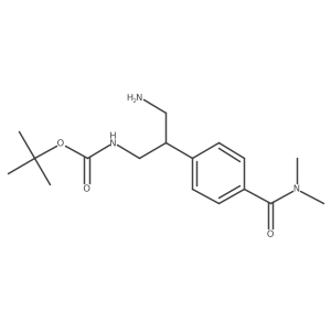 tert-butyl N-{3-amino-2-[4-(dimethylcarbamoyl)phenyl]propyl}carbamate Structure