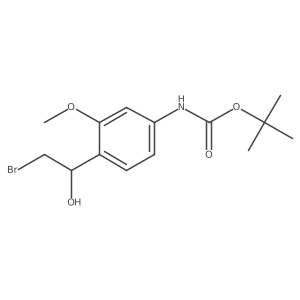 tert-butyl N-[4-(2-bromo-1-hydroxyethyl)-3-methoxyphenyl]carbamate Structure