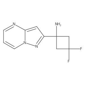 3,3-Difluoro-1-{pyrazolo[1,5-a]pyrimidin-2-yl}cyclobutan-1-amine Structure