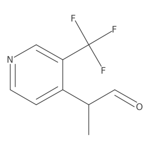 2-[3-(Trifluoromethyl)pyridin-4-yl]propanal Structure