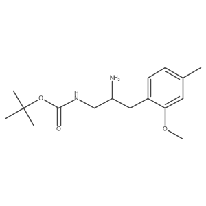tert-butyl N-[2-amino-3-(2-methoxy-4-methylphenyl)propyl]carbamate Structure