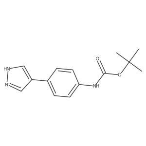 tert-butyl N-[4-(1H-pyrazol-4-yl)phenyl]carbamate Structure