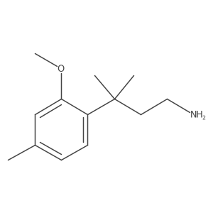 3-(2-Methoxy-4-methylphenyl)-3-methylbutan-1-amine结构式