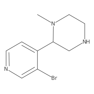 2-(3-Bromopyridin-4-yl)-1-methylpiperazine Structure