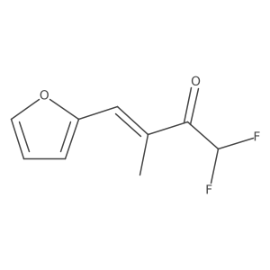 1,1-Difluoro-4-(furan-2-yl)-3-methylbut-3-en-2-one结构式