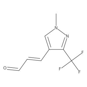 3-[1-methyl-3-(trifluoromethyl)-1H-pyrazol-4-yl]prop-2-enal Structure