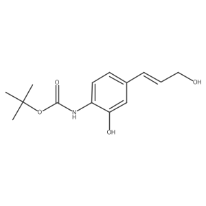 tert-butyl N-[2-hydroxy-4-(3-hydroxyprop-1-en-1-yl)phenyl]carbamate结构式