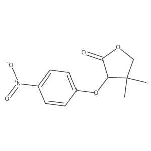 4,4-dimethyl-3-(4-nitrophenoxy)dihydrofuran-2(3H)-one Structure