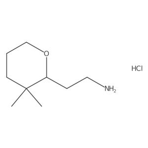 2-(3,3-Dimethyloxan-2-yl)ethanamine;hydrochloride结构式