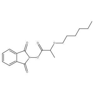 1,3-dioxo-2,3-dihydro-1H-isoindol-2-yl 2-(hexyloxy)propanoate结构式
