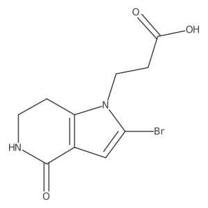 3-{2-bromo-4-oxo-1H,4H,5H,6H,7H-pyrrolo[3,2-c]pyridin-1-yl}propanoic acid Structure