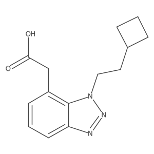 2-[1-(2-cyclobutylethyl)-1H-1,2,3-benzotriazol-7-yl]acetic acid结构式