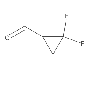 (1S,3R)-2,2-Difluoro-3-methylcyclopropane-1-carbaldehyde Structure