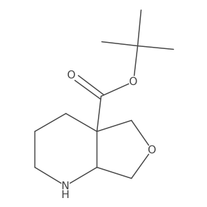 Tert-butyl (4aS,7aR)-2,3,4,5,7,7a-hexahydro-1H-furo[3,4-b]pyridine-4a-carboxylate结构式