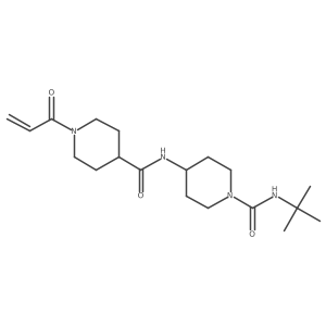 N-[1-(Tert-butylcarbamoyl)piperidin-4-yl]-1-prop-2-enoylpiperidine-4-carboxamide Structure