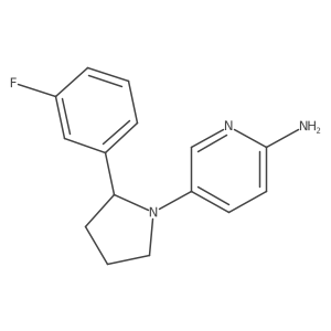 5-[2-(3-fluorophenyl)-1-pyrrolidinyl]-2-Pyridinamine Structure