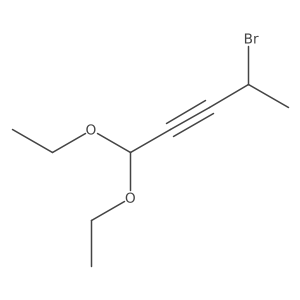 4-Bromo-1,1-diethoxypent-2-yne结构式