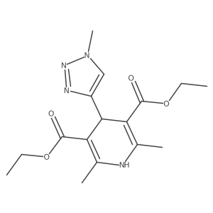 3,5-diethyl 2,6-dimethyl-4-(1-methyl-1H-1,2,3-triazol-4-yl)-1,4-dihydropyridine-3,5-dicarboxylate Structure