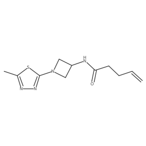 N-[1-(5-methyl-1,3,4-thiadiazol-2-yl)azetidin-3-yl]pent-4-enamide结构式