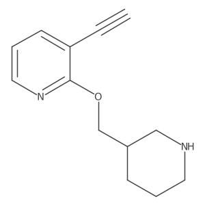 3-Ethynyl-2-[(piperidin-3-yl)methoxy]pyridine Structure