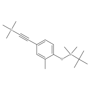 Tert-butyl-dimethyl-[2-methyl-4-(2-trimethylsilylethynyl)phenoxy]silane Structure