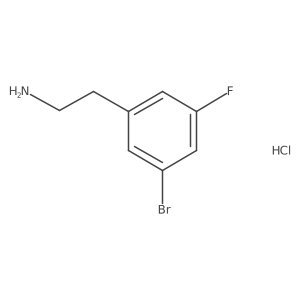 2-(3-Bromo-5-fluorophenyl)ethanamine;hydrochloride结构式