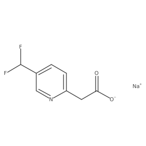 Sodium 2-[5-(difluoromethyl)pyridin-2-yl]acetate结构式
