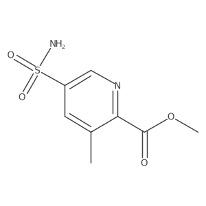 Methyl 3-methyl-5-sulfamoylpyridine-2-carboxylate结构式